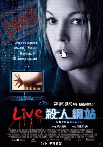 Read more about the article [電影評論 好片推薦] Live 殺人網站 (Untraceable)